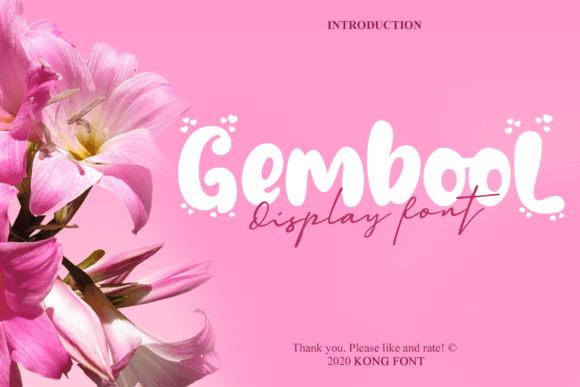 Discovering Gembool: A Modern Handwritten Font with Playful Charm