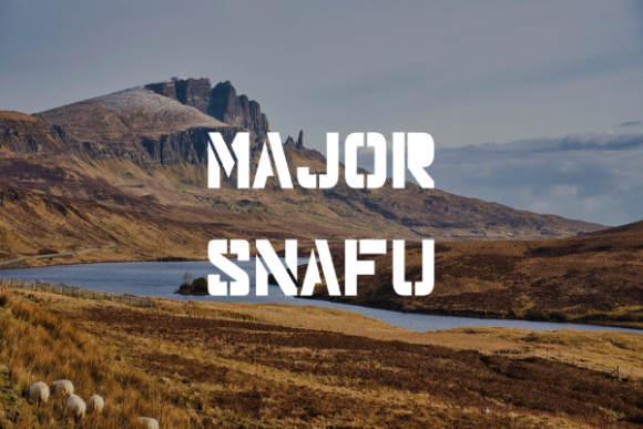 Major Snafu: The Sliced, Bold Display Font with Serious Impact