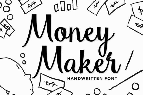 Money Maker: A Handwritten Font with Elegant, Curvy Lines