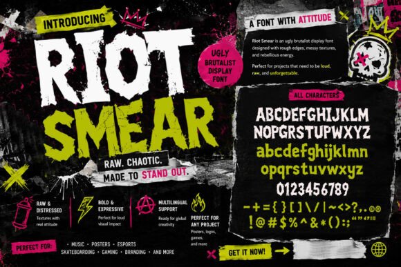 Riot Smear: A Typeface for Brands That Refuse to Blend In