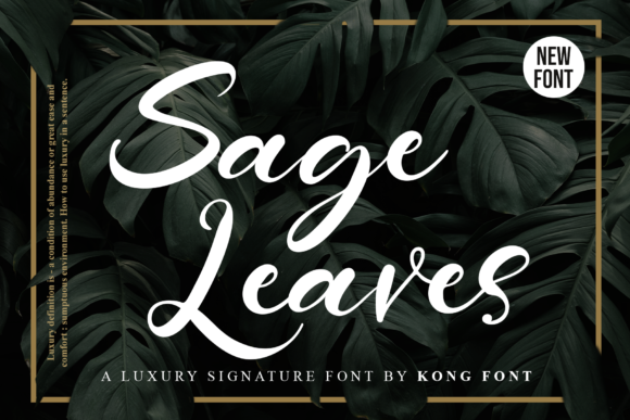 Sage Leaves: A Playful Script for Modern Handmade Designs