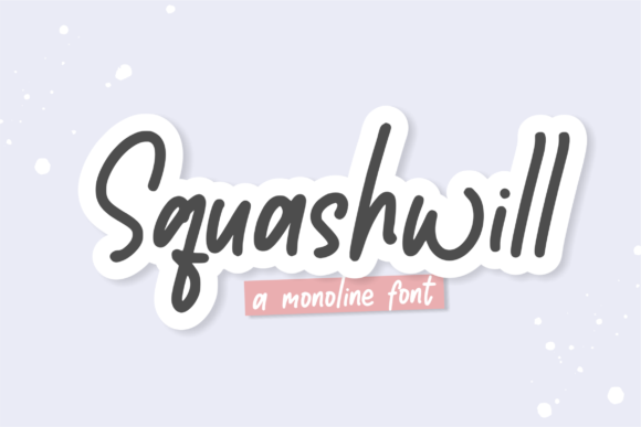 Squashwill: A Playful Script Font for Creative Projects