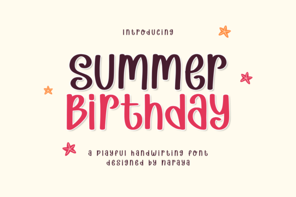 Summer Birthday: A Playful Font for Creative Projects