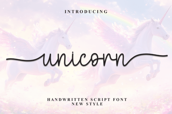 The Unicorn Font: An Elegant Handwritten Script for Modern Designs
